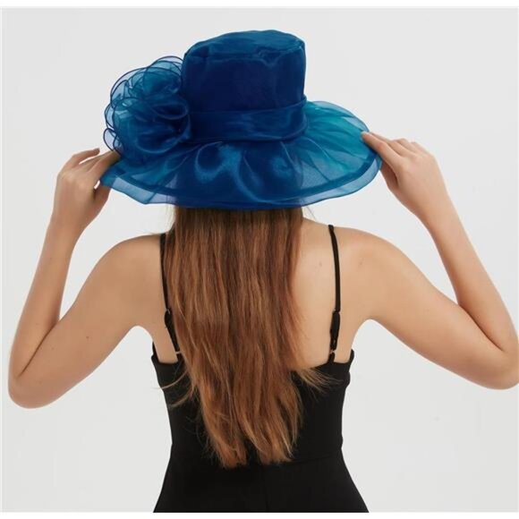 Women\'s Kentucky Hat Wide Brim Blue2 main image 6